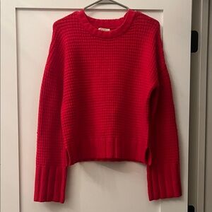 Jessica Simpson Vibrant Red Crew Neck Sweater